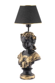 Opviq Lámpara de mesa Opelya - Negro y dorado